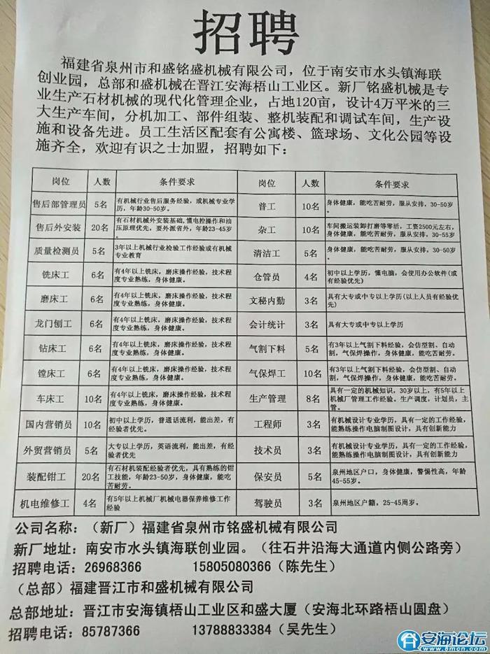 招聘啟事/招聘信息